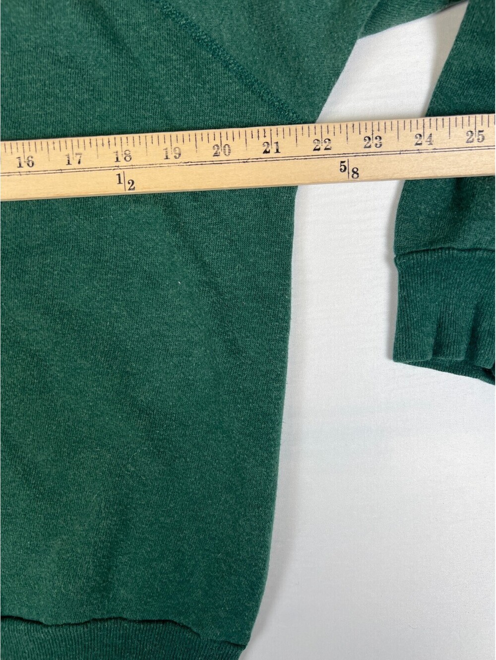 Vintage 80s Morrisville College Green Crewneck Sweatshirt Large USA Artex EUC - Picture 9 of 10